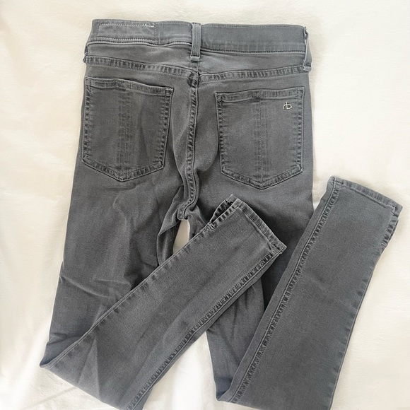 Rag & Bone Split Ankle Jeans in Black Rock Size 24 - Picture 5 of 5